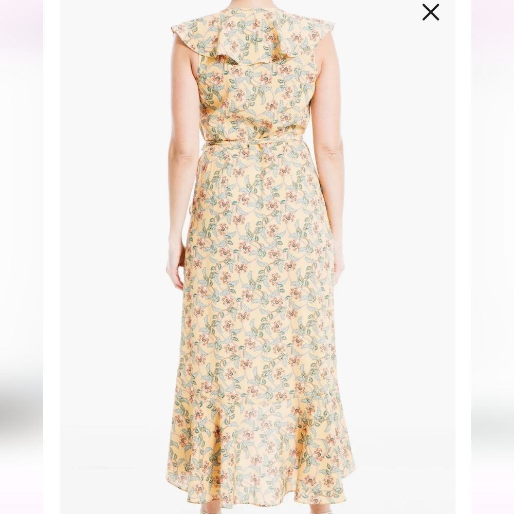 NWT Max Studio Patterned Ruffle Wrap Midi Dress N… - image 4